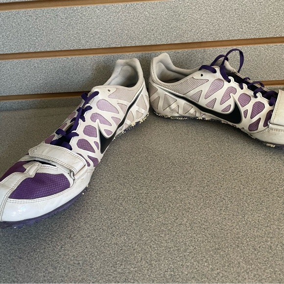 Men Nike Zoom Rival S Purple White Track Field Spikes Sprint Running Shoes Sz 11 - Picture 5 of 7